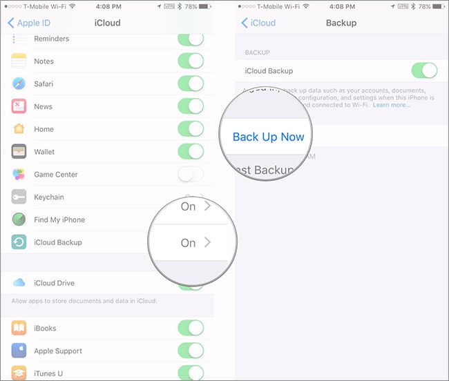 iphone backup text messages icloud