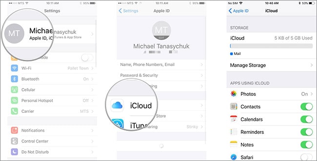 how to turn on icloud backup on iphone