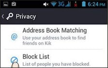 block people on kik messenger